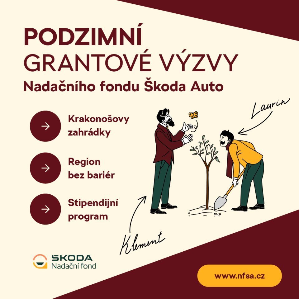 Spouštíme podzimní grantové výzvy: péče v rodinách, sociální služby, příroda i stipendia pro středoškoláky 