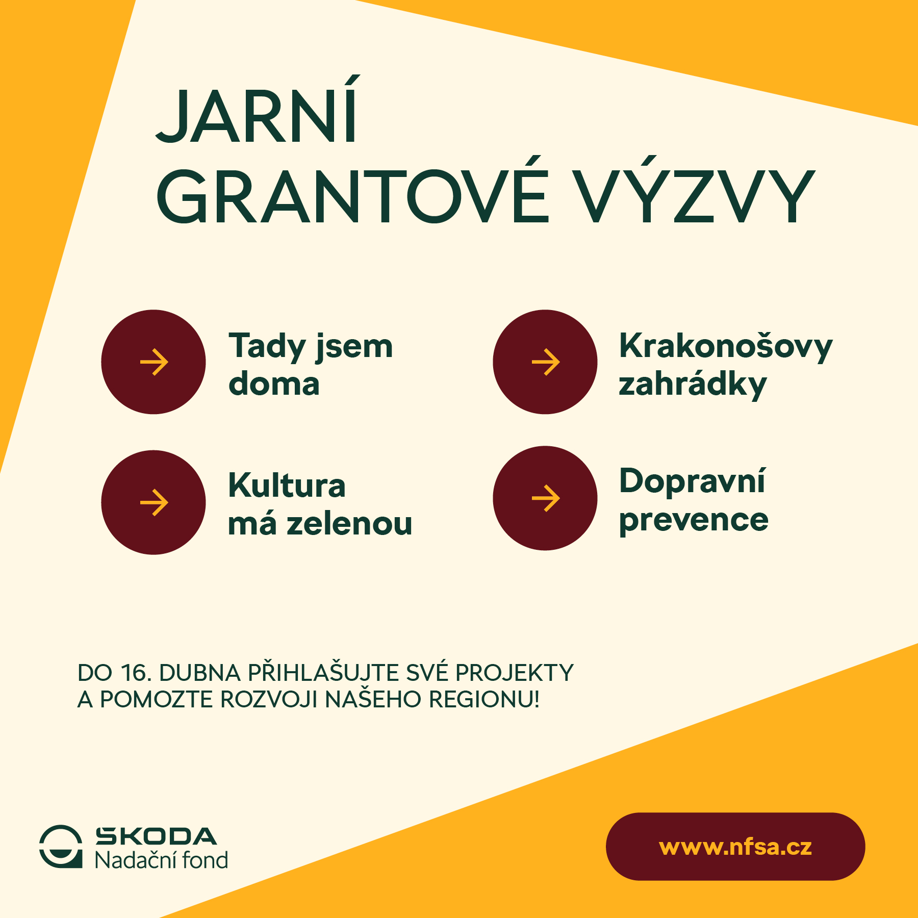 Jarní grantové výzvy