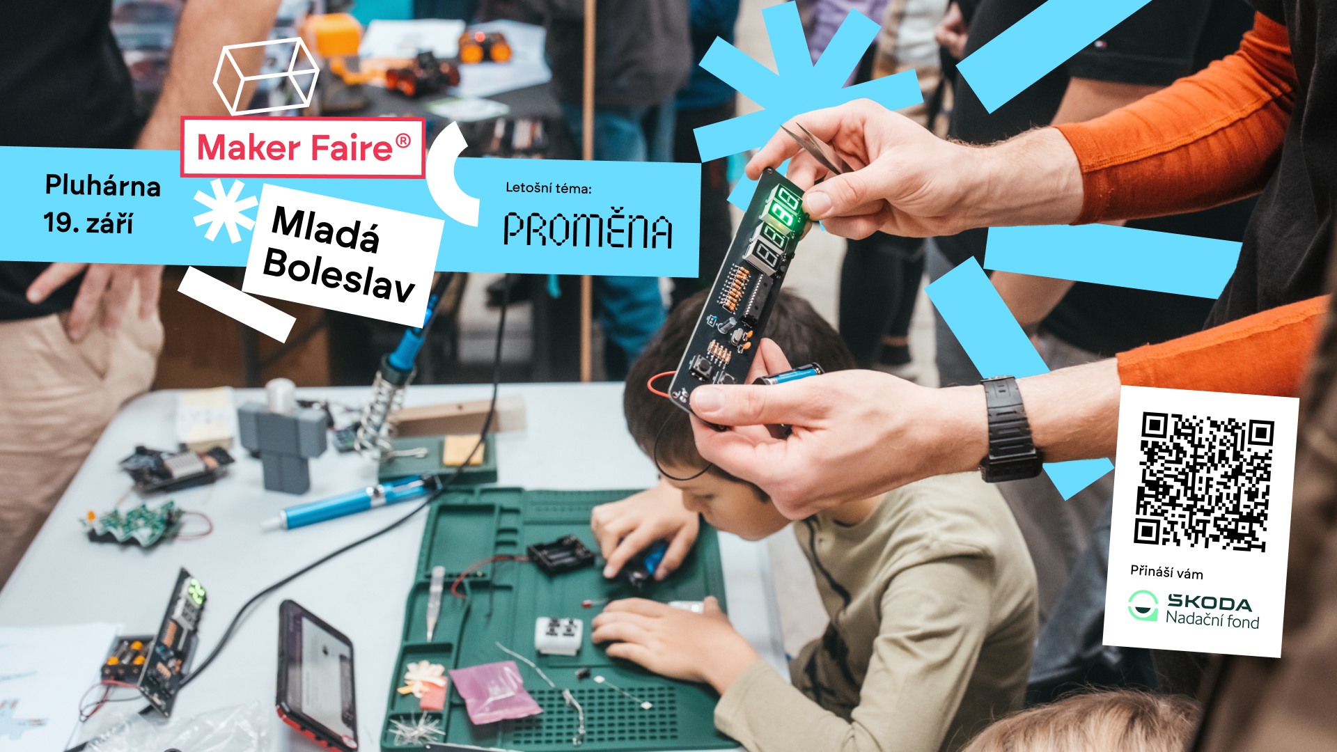 Mladá Boleslav se 19. září znovu promění ve velkou tvůrčí dílnu. Osmý ročník Maker Faire nese téma Proměna