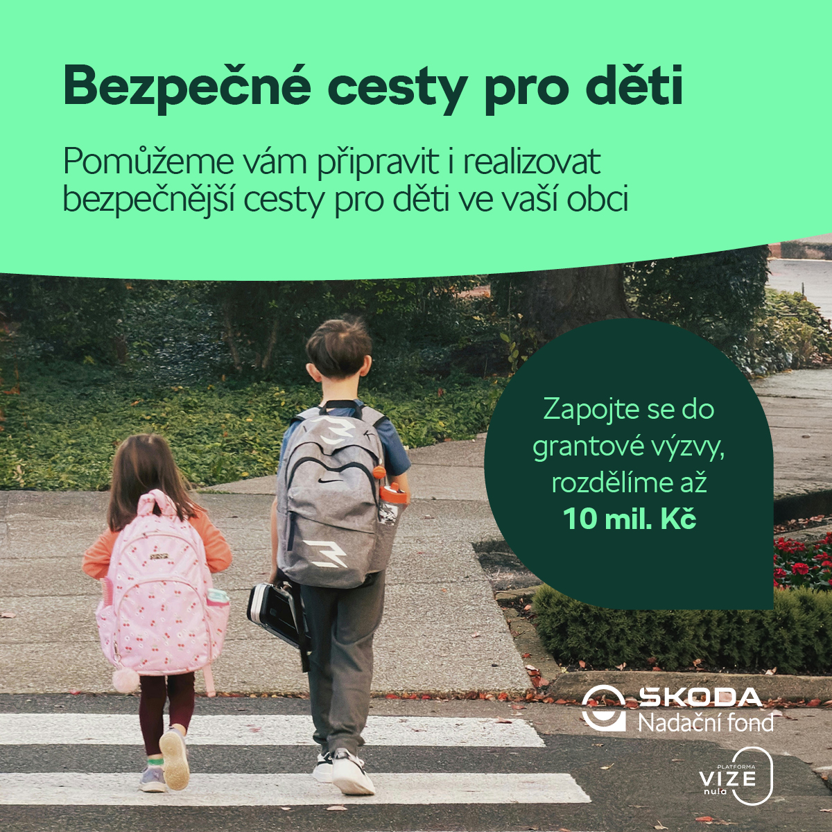 Bezpečnější cesty do školy - spouštíme nový grantový program